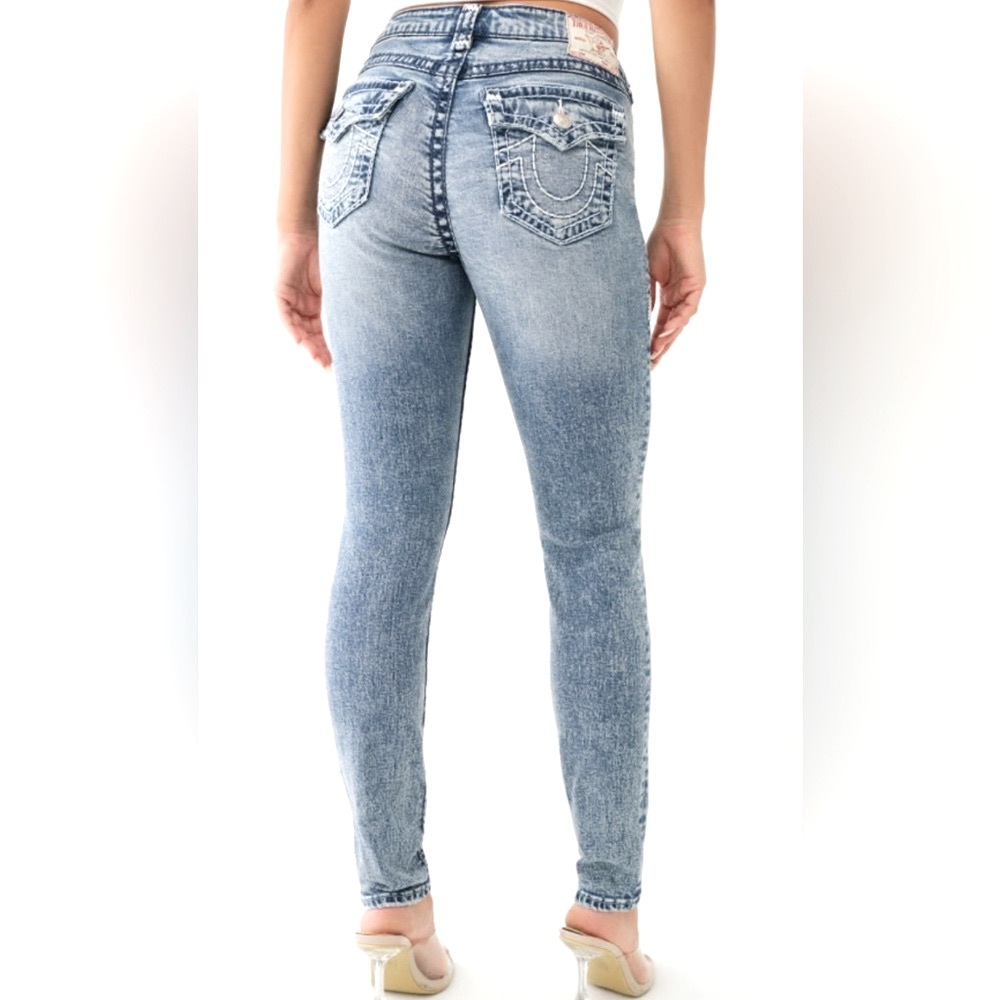 True Religion Halle High Rise SN Flap Skinny Jeans Women’s Size 28 (NWT)